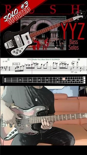 YYZ Bass Solo #3🎸Geddy Lee | RUSH #tonyonbass #geddylee #yyz #yyzbass