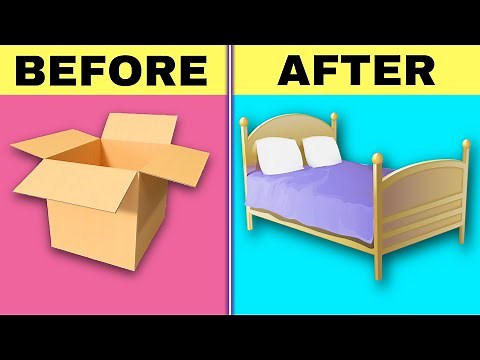 COOL CARDBOARD BED | CARDBOARD FURNITURE | DIY CARDBOARD CRAFT | BEST OUT OF WASTE