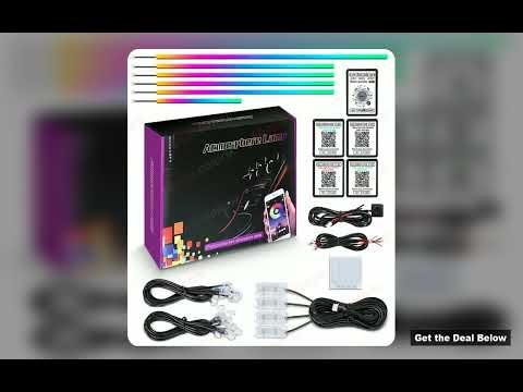 18 in 1 Led Car Ambient Lights 213 64 Color RGB Symphony Streamer Bluetooth Rainbow Interior Acrylic