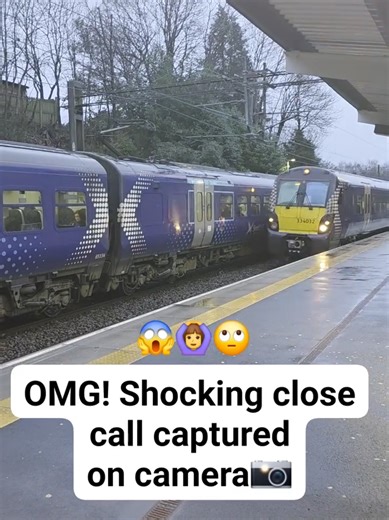Watch shocking close call captured at the train station😱🙆‍♀️.​#Trainspotting #ScotRail #Trains #RailEnthusiast #DeTrainStation