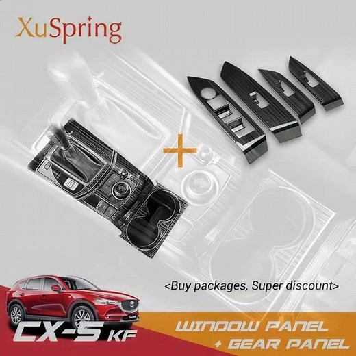 For Mazda CX-5 CX5 2017 2018 2020 2021 2022 KF LHD Car-styling Gear Shift Box Window Switch Panel