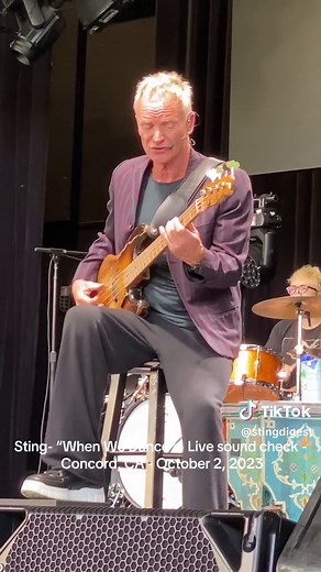 Sting Live Sound Check Performance in Concord, CA