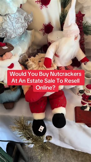 Would you buy any of these nutcrackers to resell on eBay? Are they worth grabbing on half price day? #estatesalefinds #nutcracker #reseller