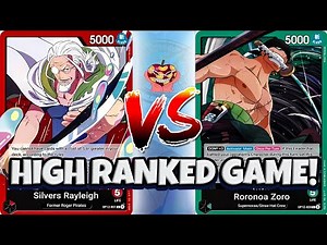 [OP12] High Ranked Gameplay! Red Rayleigh vs G Zoro One Piece Card Game!
