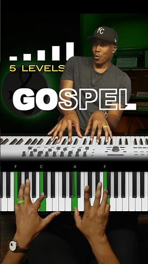 🔥🎹 Gospel Piano in 5 Levels #piano #pianolession #pianotutorial #passingchords #chords