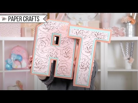 How to Make 3D Letters with Paper - Block Style Cardstock and Shaker