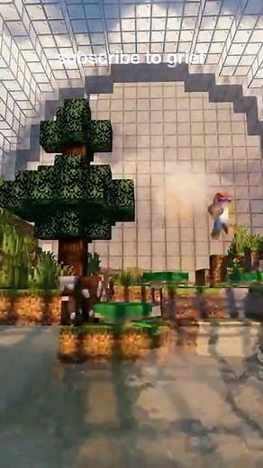 I created a terrarium in Minecraft