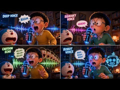 Doraemon Voice Changer Gone Wrong 😆 | Nobita Funny Story Song 🎤 Kids Cartoon Episode