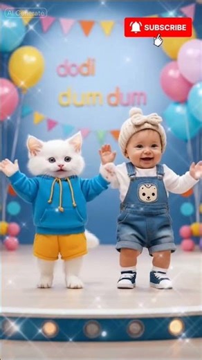 Dodi dodi dum dum #funforkids #cutecat #cutebaby #viral #shortsfeed #comedyshorts #fivestars