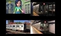 Mix of 4 videos from youtube : R142/R142A 4 Train R143 L Train R160 A And D Trains and Abby Full Episode.