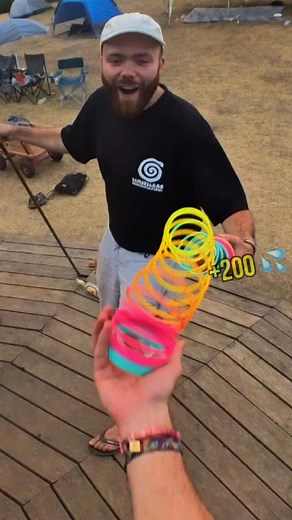 71K views · 618 reactions | Merry-go-round slink #hyperspring #springbending #slinkymanipulation #slinkytricks #slinky | Slinky Josh | Facebook