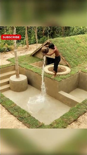 69 Days Building an Underground House and Swimming Pool with a Decorated Room