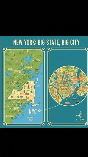 Is New York a City or a State The Simple Map That Explains NYC 5 Boroughs #americanhistory #history