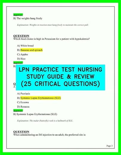LPN PRACTICE TEST 2026 NURSING STUDY GUIDE & REVIEW 25 CRITICAL QUESTIONS VIDEO FULL PRACTICE EXAM