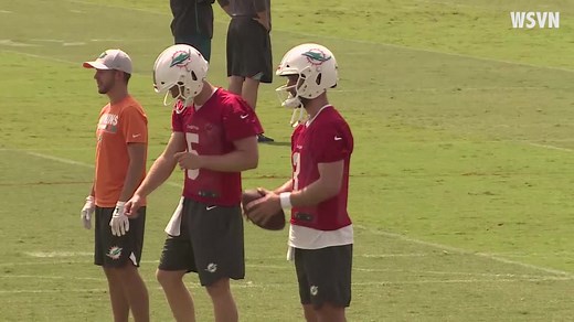 First look at Miami quarterback Josh Rosen on the field with the Dolphins