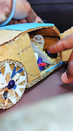 Mini Cardboard Car// cardboard craft#car #cartoon #cardboardcraft