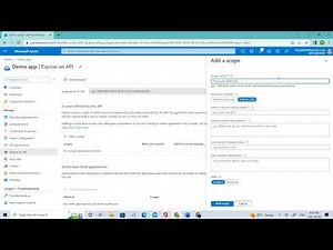 Add a scope in azure||admins and users consent||Authorized client applications||Azure||SC300
