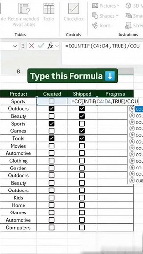 How to Create CheckBoxes in Excel