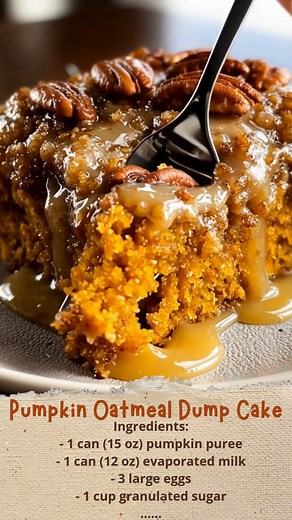 445K views · 600 reactions | Pumpkin Oatmeal Dump Cake | Cakecrafted Recipes | Facebook
