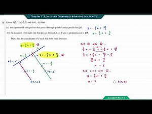 Add Math Form 4 - Chapter 7 : Coordinate Geometry - Intensive Practice 7.2
