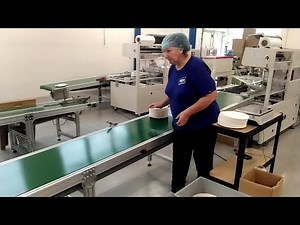 paper plate making machine working im Europe factory