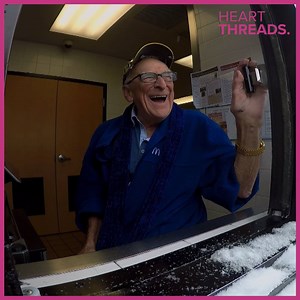 2.9M views · 209 reactions | Art Mason retired from his factory job at 60 and was looking for something to do. His two week temp job at McDonald's stretched into almost 30 years. via HeartThreads | WFAA | Facebook