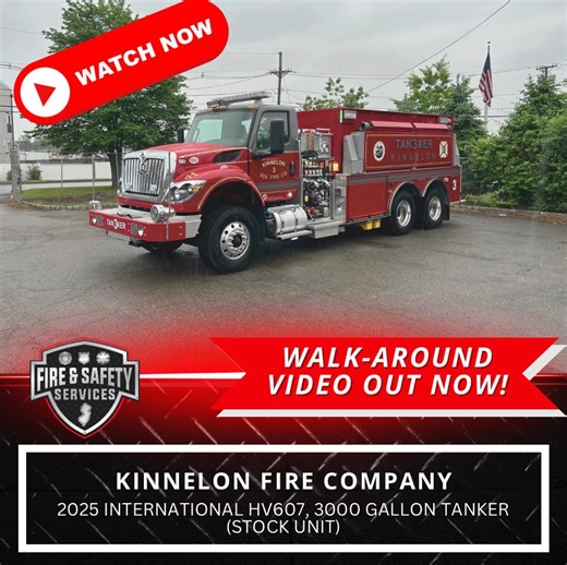 Kinnelon Fire Company’s new Tanker 3, a Stock Unit, 2025 International HV607, 3000 Gallon Tanker walk-around video is out now! Head to our YouTube channel using the link below to watch the full 360 walk-around. Tanker 3: https://youtu.be/RCsUBk_seeM?si=DHI6gPs7Ste3KA0p Remember to like, share, and subscribe. | Fire & Safety Services, Ltd.