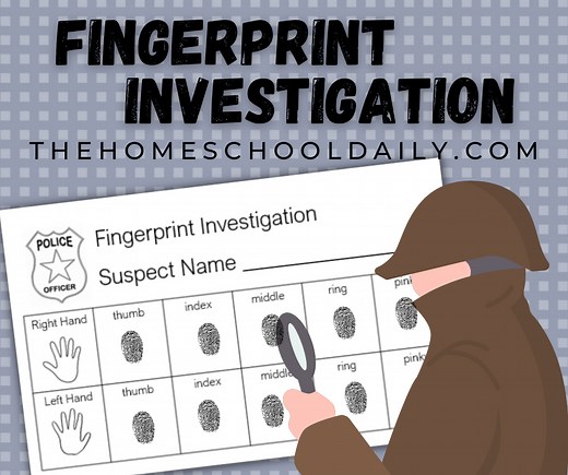 FREE Fingerprint Investigation Printables