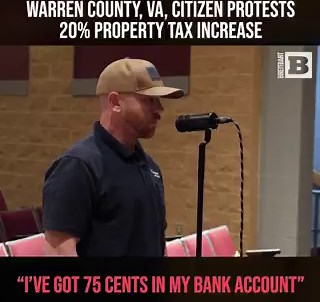 Virginia residents are protesting proposed property tax increases, including a notable 20% surge in Warren County"I've got like 75 cents in my bank account right now"