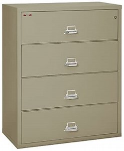 Amazon.com: Fireking Fireproof Lateral File Cabinet (4 Drawers, Impact Resistant, Water Resistant), 44" W x 22" D, Pewter, Made in USA : Office Products