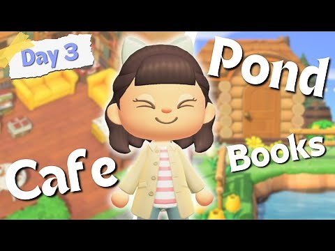BUILDING A NORMCORE ISLAND IN 14 DAYS | LIBRARY CAFE BUILD ACNH | ANIMAL CROSSING NEW HORIZONS