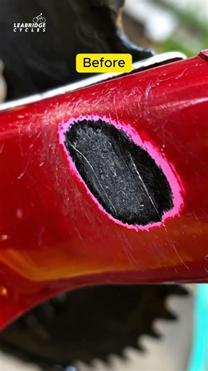 ✨ Before ➜ After ✨ From damaged paint to a smooth, clean finish! 🚴🔧