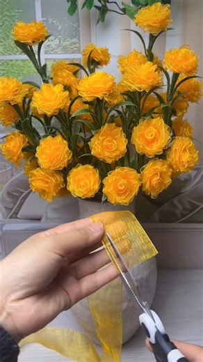 Beautiful Organza Flowers Tutorial#shorts#shortsfeed#craft