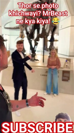 Thor se photo khichwayi? MrBeast ne kya kiya! 😂 #ChrisHemsworth