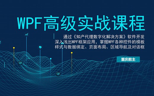 WPF高级实战课程《知产代理数字化解决方案》