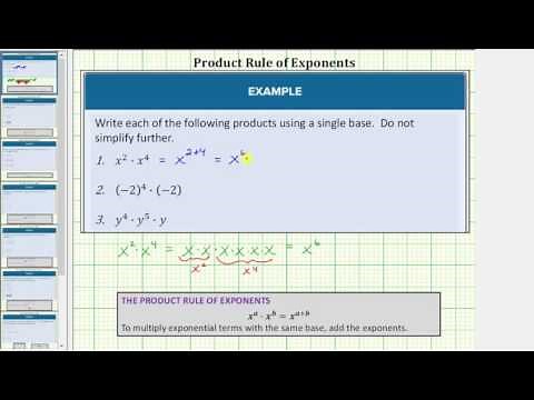 Simplify Expressions Using the Product Rule of Exponents (Basic)