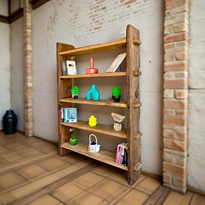Rustic Reclaimed Wood Shelf – Farmhouse Storage & Display Shelving Unit - Etsy