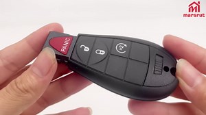 Key Fob Fits for Dodge RAM Truck 1500 2013-2021, 2500 3500 4500 5500 2013-2018, Replace OEM 56046955, FCC ID GQ4-53T, 4-Button Fobik Keyless Entry Smart Remote Pickup Truck Start Control Replacement