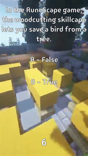 In the RuneScape game, the woodcutting skillcape lets you save a bird from a tree.