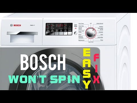 BOSCH WASHING MACHINE WON’T SPIN OR AGITATE - Fix It Yourself and Save $300.00