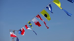 maritime flags, international maritime signals, panorama