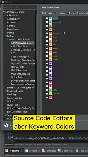 ABAP Keywords in Eclipse hervorheben (Farben!) 🎨