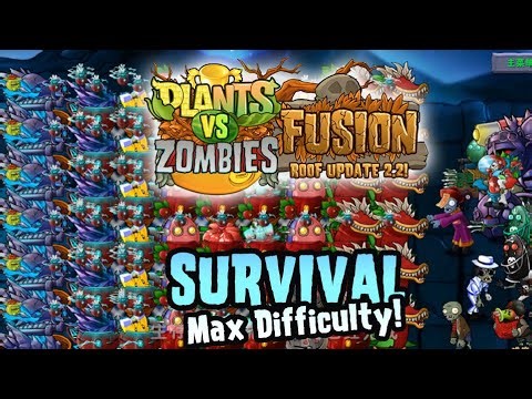 PvZ "Fusion Edition v2.2" - Travel: Survival (Max Difficulty)