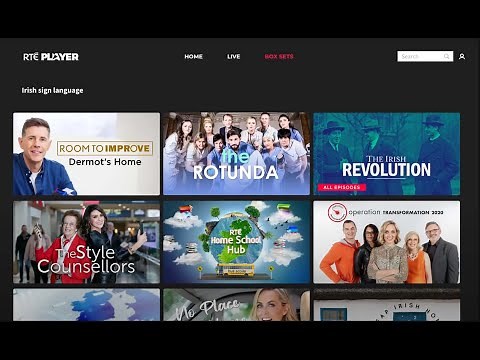 Irish Sign Language (ISL) Programmes available on RTÉ Player