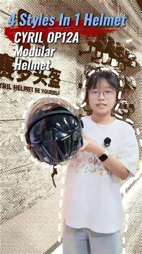4 Styles In 1 Helmet | CYRIL OP12A Modular Helmet #bikeproducts #skincare #homedecor #walldecor