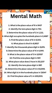 269K views · 1.2K reactions | Mental math worksheet for students parents and teacher #reels #facebookpost #students | Alpha kids :worksheets and activities | Facebook