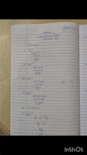 RS Aggarwal Class 8 | Cube & Cube Roots | Q1 & Q2 Solutions ✍️ #ytshorts #viral #shorts #cbse