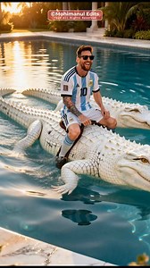303K views · 4K reactions | Crocodile Ride in the Swimming Pool: Ronaldo, Mbappe, Neymar vs. Messi #Ronaldo #Mbappe #Neymar #Messi | Kick Motion | Facebook