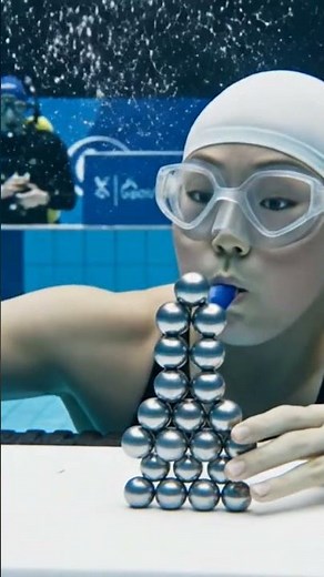 underwater bb stacking #music #water #meme #funny