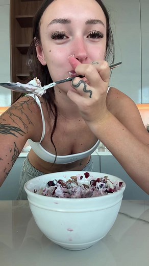 Greek Yogurt Bowl with Granola & Berries | Easy Love Island Snack